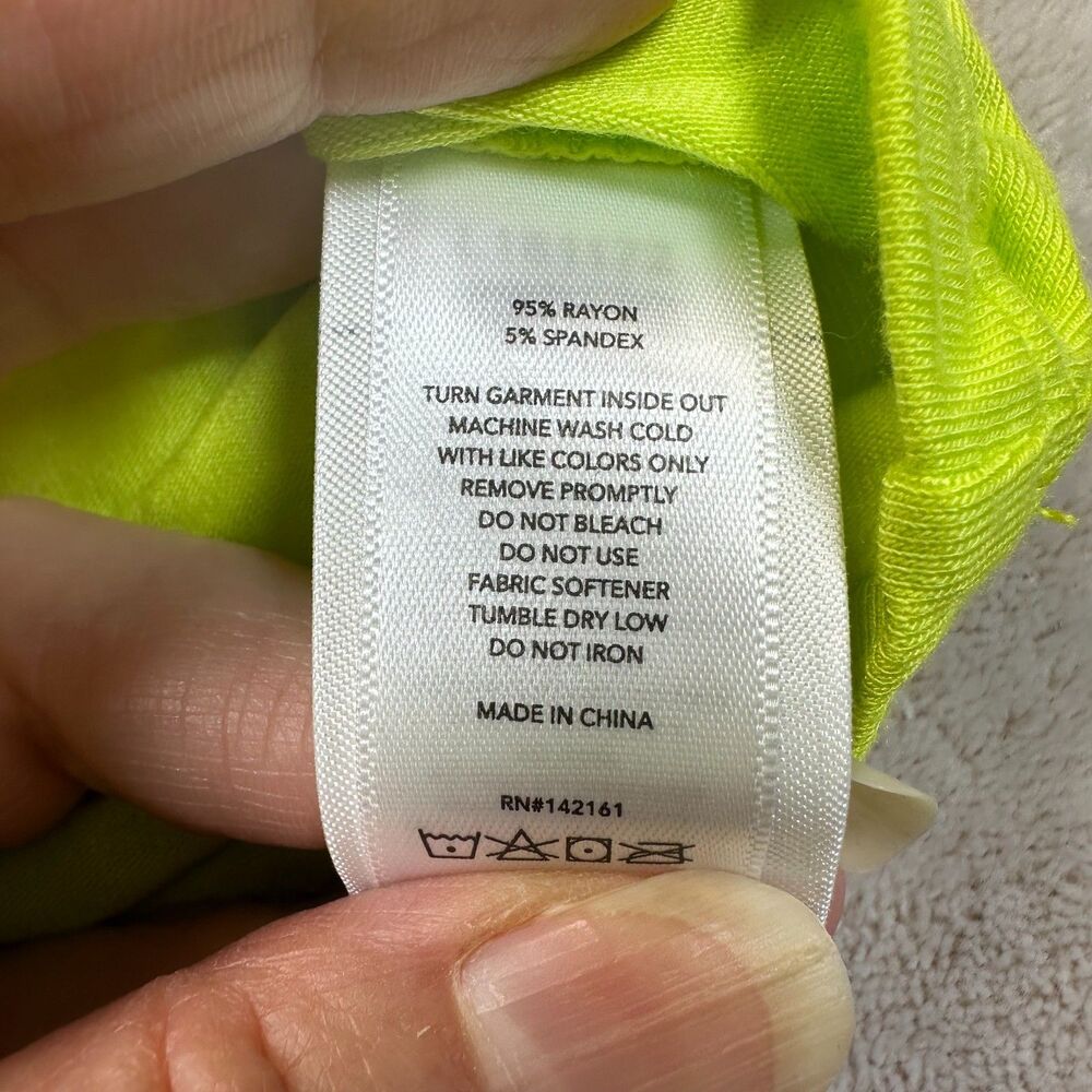 NWT Rise by LuLaRoe Women's Large Lime Green Fearlessly Authentic Muscle Top - Picture 11 of 11